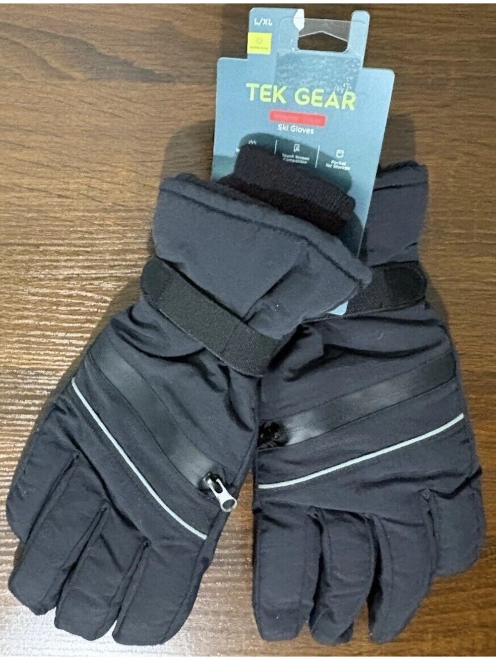 Tek Gear NWT Mens 3M Thinsulate Maximum Warm Gear Black Ski Gloves